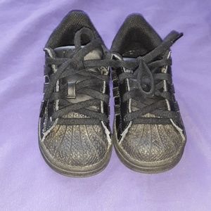 Toddlers black Adidas shoes